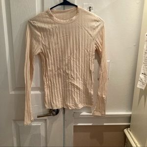 A new day long sleeve crew neck top size xs brand new cream colored